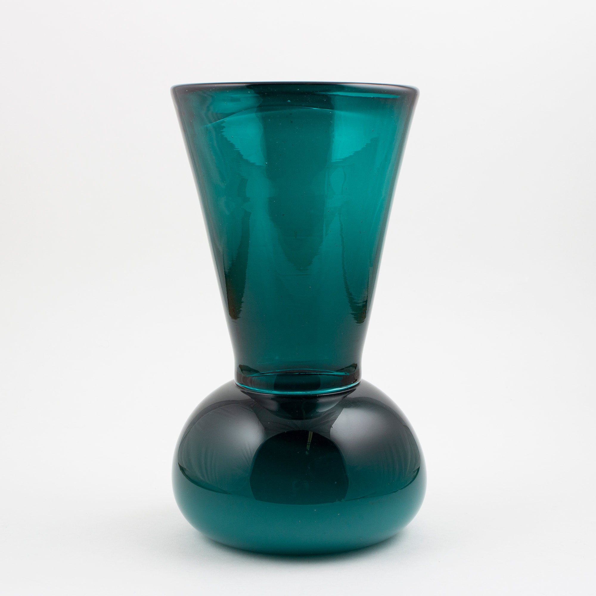 Dark Teal Flower Vase by Leah Kudel Alberta Craft Gallery Online Shop